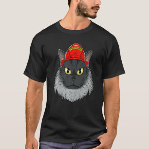 Camiseta Cat I Fireman Cat I Bombeiro Maine Coon Cat