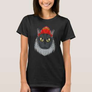 Camiseta Cat I Fireman Cat I Bombeiro Maine Coon Cat