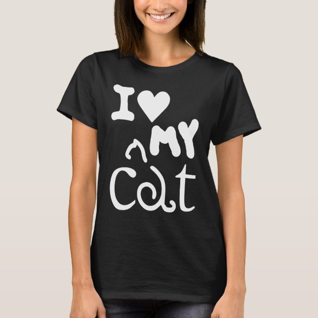 Camiseta Cat   I Love My Cat 1 (Frente)