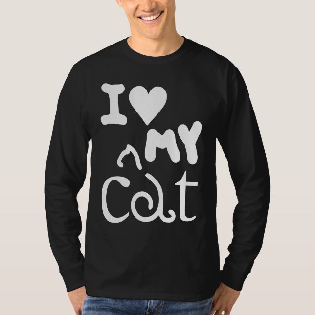 Camiseta Cat   I Love My Cat 1 (Frente)