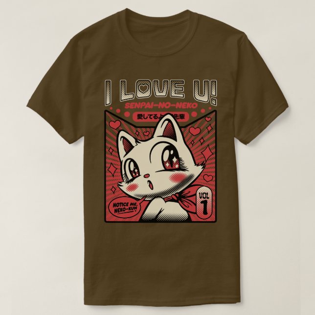 Camiseta Cat I Love You by Tobe Fonseca (Frente do Design)
