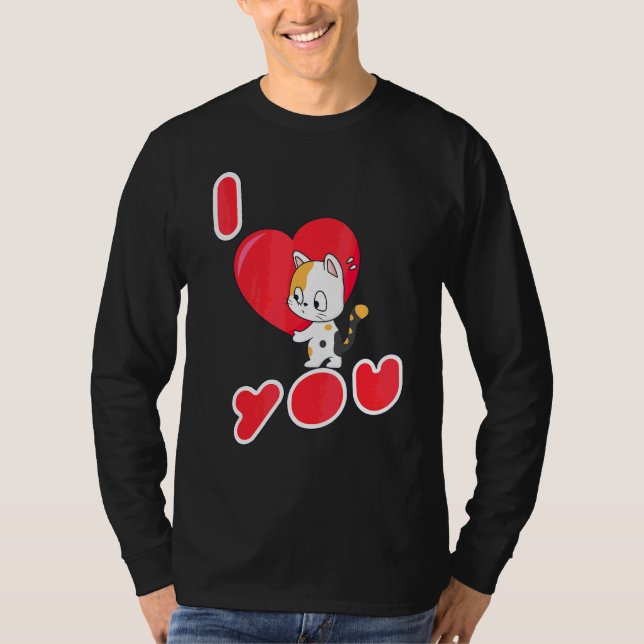 Camiseta Cat I Love You Kitten (Frente)