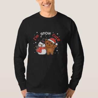 Camiseta Cat I M Snow Cute Snowman Snow Pun