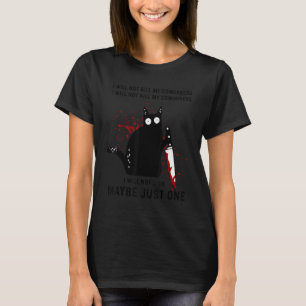 Camiseta Cat I Não vou Matar Coworker Talvez só um Sarcásti