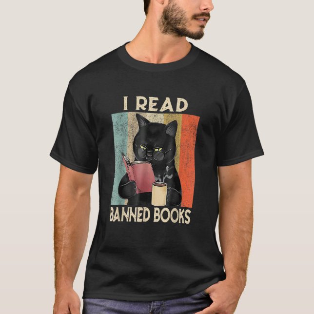 Camiseta Cat I Read Banned Books  Bookworms Reading Book 4 (Frente)