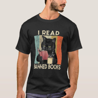 Camiseta Cat I Read Banned Books men Bookworms Reading Book