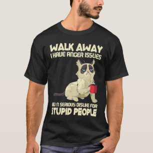 Camiseta Cat I tem problemas de raiva e não gosta de Pessoa