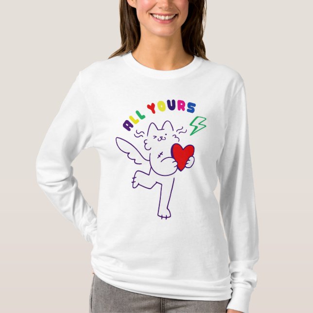 Camiseta Cat in Love (Frente)