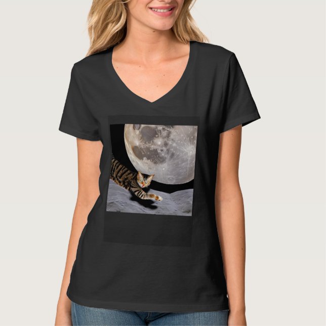 Camiseta Cat In Outer Space  Cute Kitten Kitty Strange (Frente)