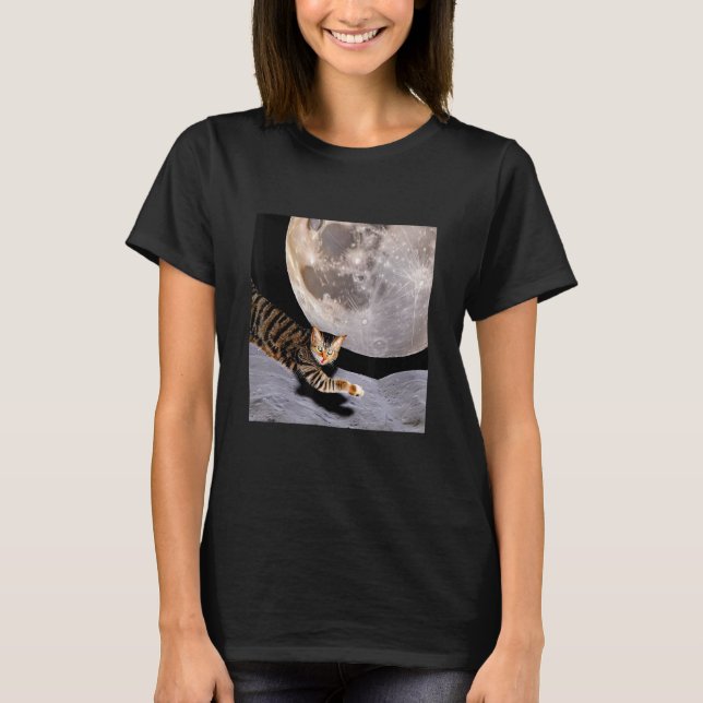 Camiseta Cat In Outer Space Cute Kitten Kitty Strange Desig (Frente)