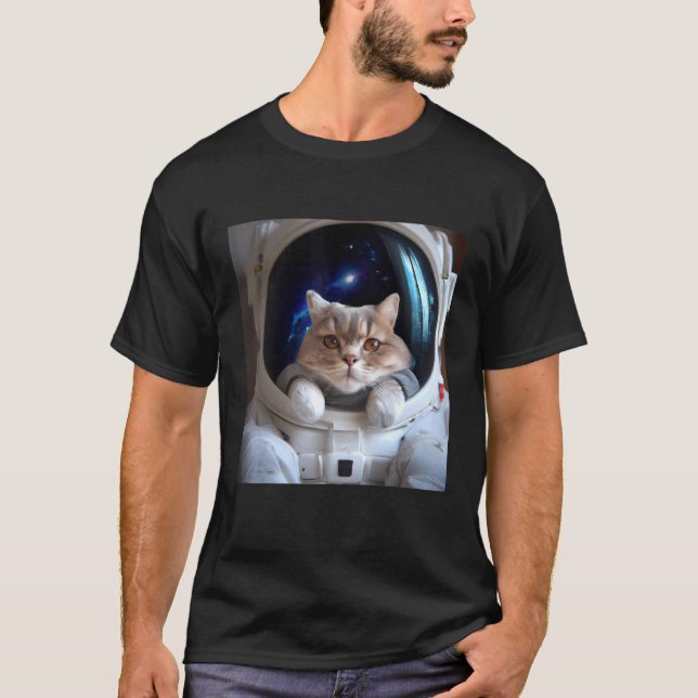 Camiseta Cat in Space (Frente)