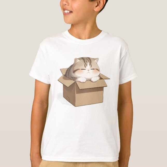 Camiseta Cat in the Box Shirt (Frente)