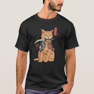 Camiseta Cat Japan Knife