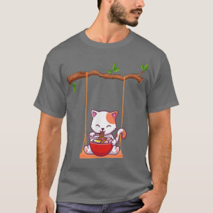 Camiseta Cat Kawaii Anime Tee Japonês