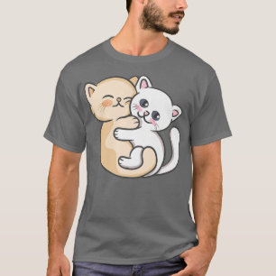 Camiseta Cat Kitten Cudling Anime Kawaii Kawaii Japa