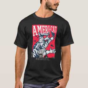 Camiseta Cat Kitten Usa 4 De Julho Patriótico American Grap