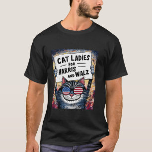 Camiseta Cat Ladies for Harris e Walz 2024 Cat Ladies Har