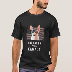 Camiseta Cat Ladies for Kamala Funny Cat 2024 Presidente Ka