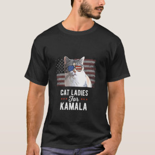 Camiseta Cat Ladies for Kamala Funny Cat 2024 Presidente Ka