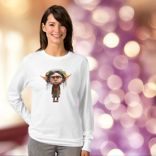 Camiseta Cat Lady Christmas Elf Tee