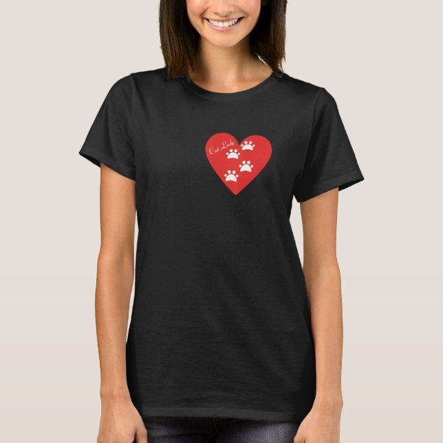 Camiseta Cat Lady Heart (Frente)