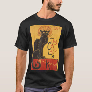 Camiseta Cat Lady Kamala Le Chat Noir Funny Ballot
