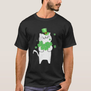 Camiseta Cat Leprechaun Cat Lover Shamrock St Patrick's Day