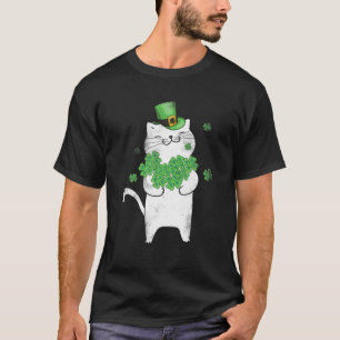 Camiseta Cat Leprechaun Cat Lover Shamrock St Patrick's Day