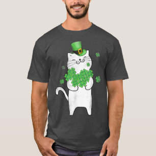 Camiseta Cat Leprechaun Cute Cat Lover Shamrock Rua Patrick