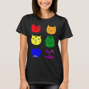 Camiseta Cat LGBT Orgulho gay Transgender Rainbow Lesbia