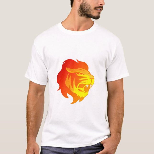 Camiseta Cat Lion Animal Willife Wild Safari Head (Frente)