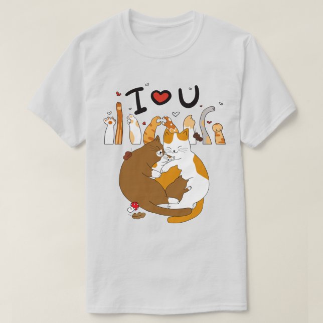 Camiseta Cat Love (Frente do Design)