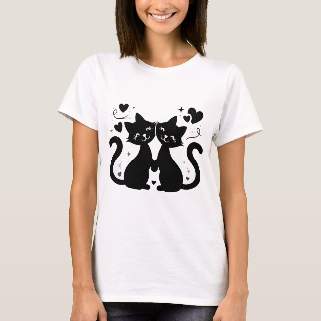 Camiseta Cat Love (mulheres) (Frente)