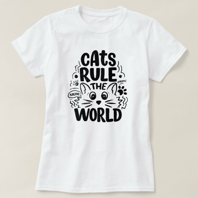 Camiseta Cat Love T-Shirt (Frente do Design)