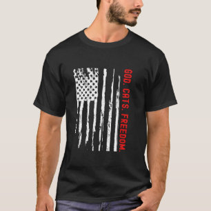 Camiseta Cat Lover American Flag Patriotic Cats Mães Americ