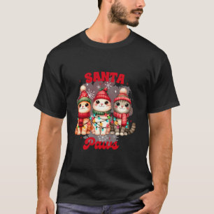 Camiseta Cat Lover Cat Mãe Feliz Natal Papais noeis do Nata
