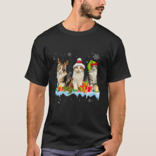 Camiseta Cat Lover Engraçado American Curl Tree Christmas L