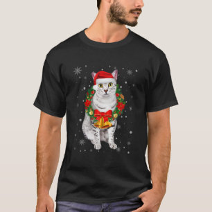 Camiseta Cat Lover Engraçado Egípcio Mau Árvore de Natal Lu