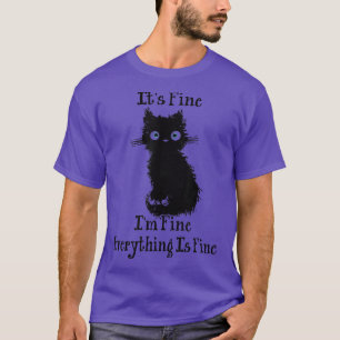 Camiseta Cat Lover Está bem Estou bem Está tudo bem