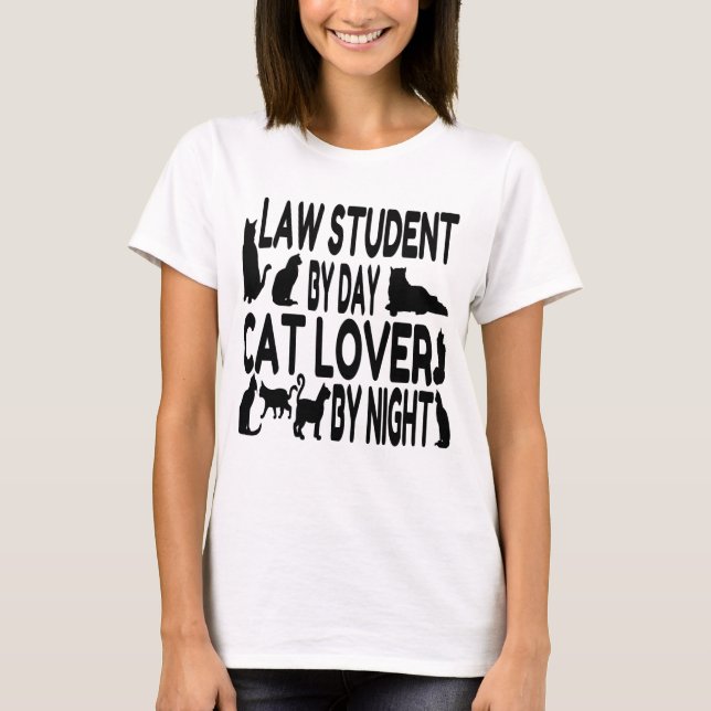 Camiseta Cat Lover Law Student (Frente)