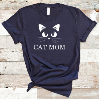Camiseta cat lover mom Cute Simple Design black