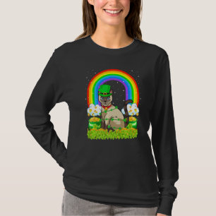 Camiseta Cat Lover Rainbow Leprechaun Siamese Cat Rua Patro