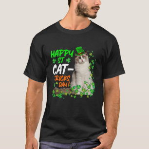 Camiseta Cat Lover St Patriciches Rua Carrinhos Dia Homens 