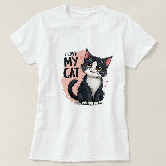 Camiseta cat lover t shirt design,cat t shirt desgin (Frente do Design)
