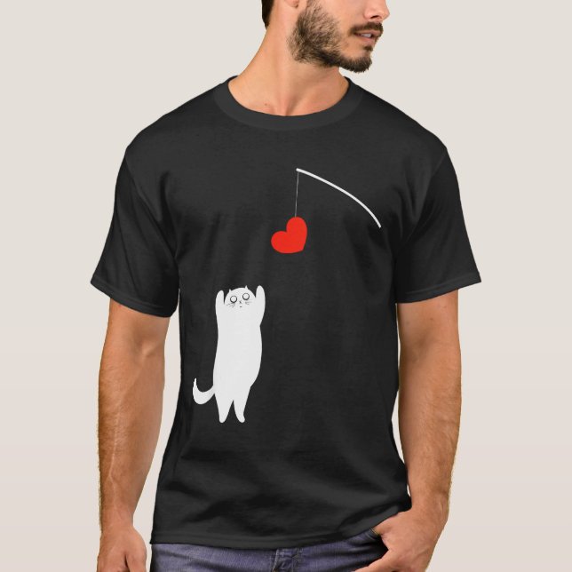 Camiseta Cat Lover Valentine's Day Animal Affection Love Fu (Frente)
