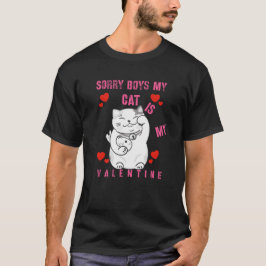 Camiseta Cat Lovers Valentine Sorry Boys 