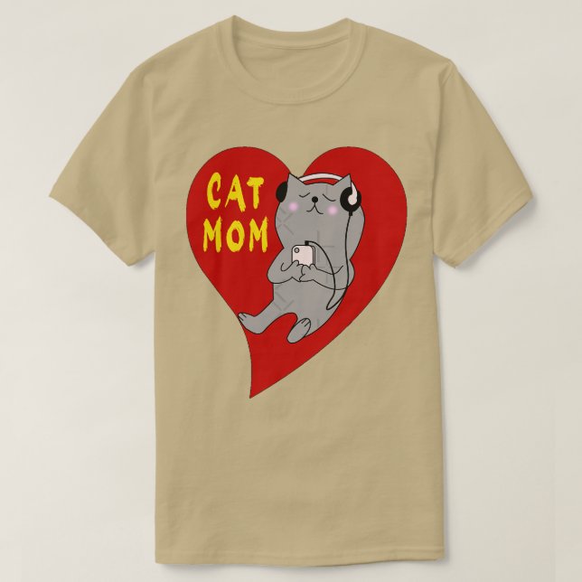 Camiseta Cat Mãe Café Lover 110 (Frente do Design)