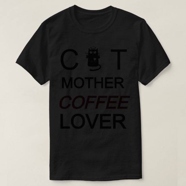 Camiseta Cat Mãe Café Lover 161 (Frente do Design)