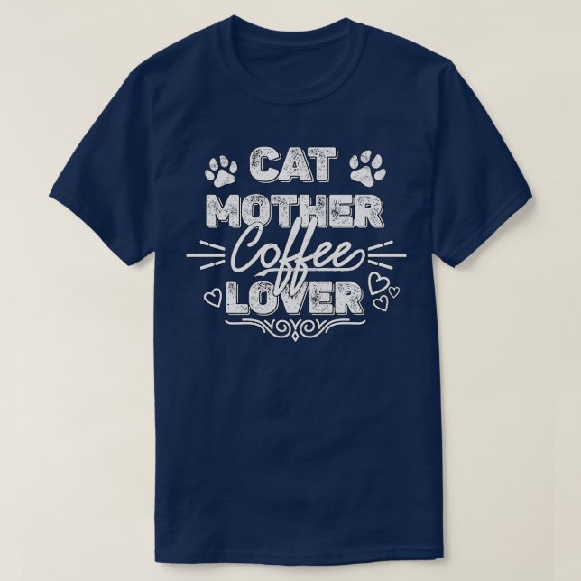 Camiseta Cat Mãe Café Lover 191 (Frente do Design)