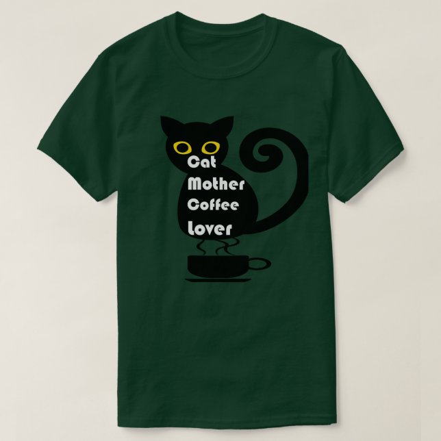 Camiseta Cat Mãe Café Lover 265 (Frente do Design)